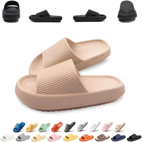 Pummy Damen Original Sommer Hausschuhe Cozislides Unisex Badeschuhe Herren Wolkenschuhe Home Slippers Rutschfeste Pantoletten Flip Flops Badelatschen Schlappen Weich Badeschlappen Sommerschuhe Slides von UPOI