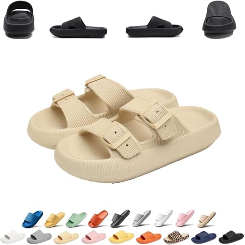 Pummy Damen Original Sommer Hausschuhe Cozislides Unisex Badeschuhe Herren Wolkenschuhe Home Slippers Rutschfeste Pantoletten Flip Flops Badelatschen Schlappen Weich Badeschlappen Sommerschuhe Slides von UPOI
