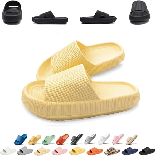Pummy Damen Original Sommer Hausschuhe Cozislides Unisex Badeschuhe Herren Wolkenschuhe Home Slippers Rutschfeste Pantoletten Flip Flops Badelatschen Schlappen Weich Badeschlappen Sommerschuhe Slides von UPOI