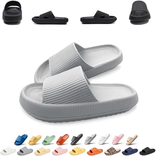 Pummy Damen Original Sommer Hausschuhe Cozislides Unisex Badeschuhe Herren Wolkenschuhe Home Slippers Rutschfeste Pantoletten Flip Flops Badelatschen Schlappen Weich Badeschlappen Sommerschuhe Slides von UPOI