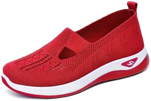 Sommerschuhe Damen Orthopädische Schuhe Sommer Damenschuhe Leichte Walkingschuhe Vermascht Bequeme Sportschuhe Slip On Sneakers Mesh Stoffschuhe Krankenschwester Frauen Turnschuhe Atmungsaktive von UPOI