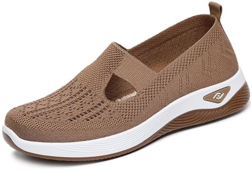 Sommerschuhe Damen Orthopädische Schuhe Sommer Damenschuhe Leichte Walkingschuhe Vermascht Bequeme Sportschuhe Slip On Sneakers Mesh Stoffschuhe Krankenschwester Frauen Turnschuhe Atmungsaktive von UPOI