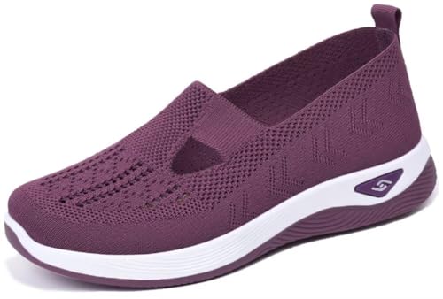 Sommerschuhe Damen Orthopädische Schuhe Sommer Damenschuhe Leichte Walkingschuhe Vermascht Bequeme Sportschuhe Slip On Sneakers Mesh Stoffschuhe Krankenschwester Frauen Turnschuhe Atmungsaktive von UPOI