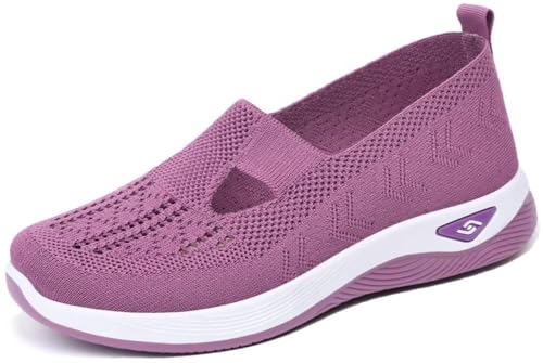 Sommerschuhe Damen Orthopädische Schuhe Sommer Damenschuhe Leichte Walkingschuhe Vermascht Bequeme Sportschuhe Slip On Sneakers Mesh Stoffschuhe Krankenschwester Frauen Turnschuhe Atmungsaktive von UPOI