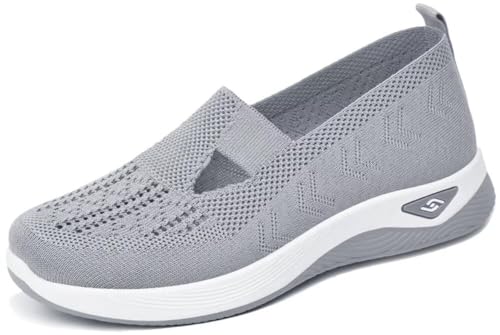 Sommerschuhe Damen Orthopädische Schuhe Sommer Damenschuhe Leichte Walkingschuhe Vermascht Bequeme Sportschuhe Slip On Sneakers Mesh Stoffschuhe Krankenschwester Frauen Turnschuhe Atmungsaktive von UPOI