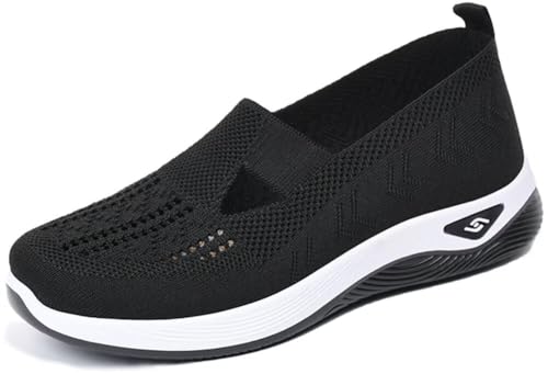 Sommerschuhe Damen Orthopädische Schuhe Sommer Damenschuhe Leichte Walkingschuhe Vermascht Bequeme Sportschuhe Slip On Sneakers Mesh Stoffschuhe Krankenschwester Frauen Turnschuhe Atmungsaktive von UPOI