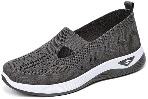 Sommerschuhe Damen Orthopädische Schuhe Sommer Damenschuhe Leichte Walkingschuhe Vermascht Bequeme Sportschuhe Slip On Sneakers Mesh Stoffschuhe Krankenschwester Frauen Turnschuhe Atmungsaktive von UPOI