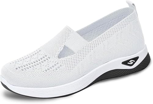 Sommerschuhe Damen Orthopädische Schuhe Sommer Damenschuhe Leichte Walkingschuhe Vermascht Bequeme Sportschuhe Slip On Sneakers Mesh Stoffschuhe Krankenschwester Frauen Turnschuhe Atmungsaktive von UPOI
