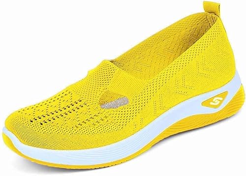 Sommerschuhe Damen Orthopädische Schuhe Sommer Damenschuhe Leichte Walkingschuhe Vermascht Bequeme Sportschuhe Slip On Sneakers Mesh Stoffschuhe Krankenschwester Frauen Turnschuhe Atmungsaktive von UPOI