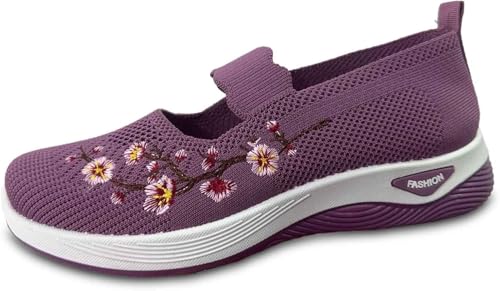 Sommerschuhe Damen Orthopädische Schuhe Sommer Damenschuhe Leichte Walkingschuhe Vermascht Bequeme Sportschuhe Slip On Sneakers Mesh Stoffschuhe Krankenschwester Frauen Turnschuhe Atmungsaktive von UPOI