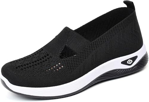 Sommerschuhe Damen Orthopädische Schuhe Sommer Damenschuhe Leichte Walkingschuhe Vermascht Bequeme Sportschuhe Slip On Sneakers Mesh Stoffschuhe Krankenschwester Frauen Turnschuhe Atmungsaktive von UPOI