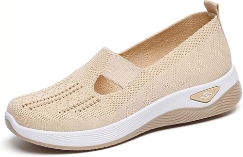 Sommerschuhe Damen Orthopädische Schuhe Sommer Damenschuhe Leichte Walkingschuhe Vermascht Bequeme Sportschuhe Slip On Sneakers Mesh Stoffschuhe Krankenschwester Frauen Turnschuhe Atmungsaktive von UPOI