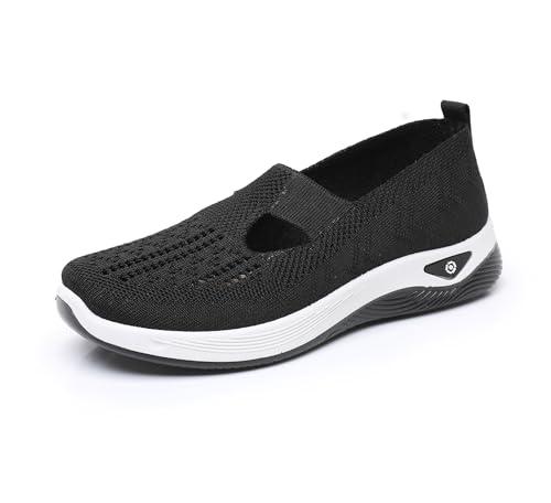 Sommerschuhe Damen Orthopädische Schuhe Sommer Damenschuhe Leichte Walkingschuhe Vermascht Bequeme Sportschuhe Slip On Sneakers Mesh Stoffschuhe Krankenschwester Frauen Turnschuhe Atmungsaktive von UPOI