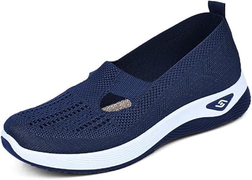 Sommerschuhe Damen Orthopädische Schuhe Sommer Damenschuhe Leichte Walkingschuhe Vermascht Bequeme Sportschuhe Slip On Sneakers Mesh Stoffschuhe Krankenschwester Frauen Turnschuhe Atmungsaktive von UPOI