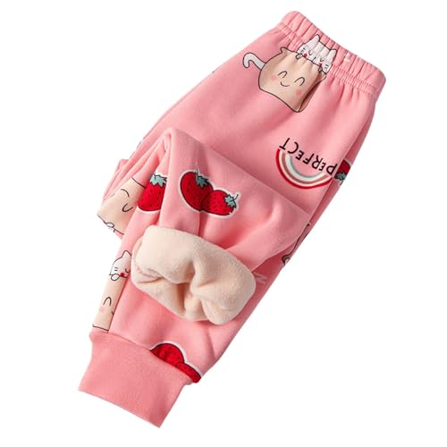 UPOI 2024 Kinder Thermohose Gefütterte Hose Winterhose Kuschel Jogginghose Elastische Taille Thermo Leggings Sporthose Warme Winter Bequem Softshell Hosen für Jungen und Mädchen 1-9 Jahre von UPOI