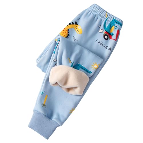 UPOI 2024 Kinder Thermohose Gefütterte Hose Winterhose Kuschel Jogginghose Elastische Taille Thermo Leggings Sporthose Warme Winter Bequem Softshell Hosen für Jungen und Mädchen 1-9 Jahre von UPOI