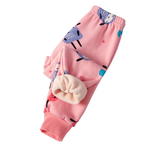 UPOI 2024 Kinder Thermohose Gefütterte Hose Winterhose Kuschel Jogginghose Elastische Taille Thermo Leggings Sporthose Warme Winter Bequem Softshell Hosen für Jungen und Mädchen 1-9 Jahre von UPOI