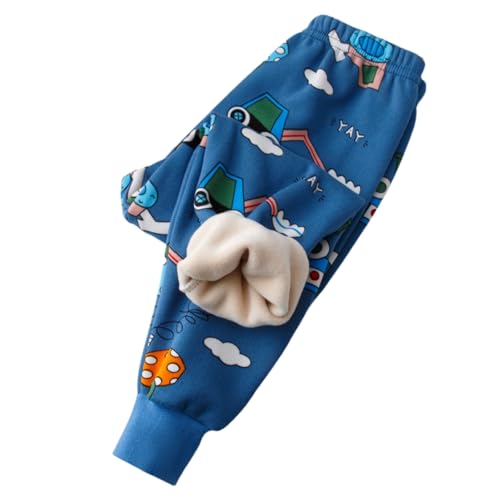 UPOI 2024 Kinder Thermohose Gefütterte Hose Winterhose Kuschel Jogginghose Elastische Taille Thermo Leggings Sporthose Warme Winter Bequem Softshell Hosen für Jungen und Mädchen 1-9 Jahre von UPOI