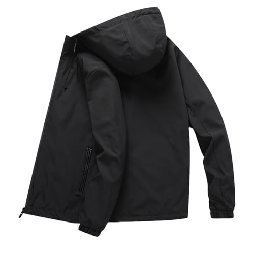 UPOI 2024 Softshelljacke Herren Wasserdicht Winddicht Warme Winterjacke Windbreaker Funktionsjacke Sportlich Übergangsjacke Winter Warm Langarm Blouson Jacke mit Kapuze für Wandern von UPOI