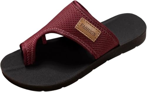 UPOI Hallux Valgus Schuhe Damen,Orthopädische Sandalen Sommer Flach Pantolette Leichte Mesh Strandsandalen Bequeme Big Toe Hausschuhe Elegant Breite Füße Casual Freizeitschuhe Pantolette Sommerschuhe von UPOI