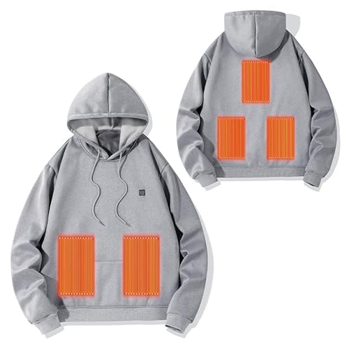 UPOI Heated-Hoodie Herren Damen Beheizbare-Pullover Herren Pullover Sweatshirt mit Kapuze Beheizte-Kapuzenpullover Casual Beheizbare-Sweatshirt Bluse Tops Beheizte-Hoodies für Männer von UPOI