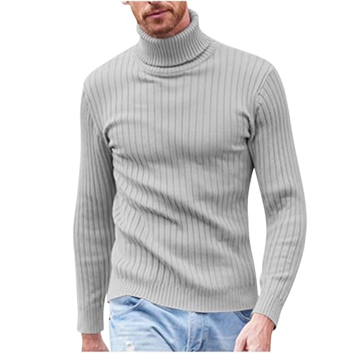 UPOI Herren Rollkragenpullover Strickpullover Langarm Slim Winterpullover Weich Atmungsaktiv Warm Turtleneck Rollkragen Pullover Herbst Winter Turtleneck Lässiger Herrenpullover von UPOI