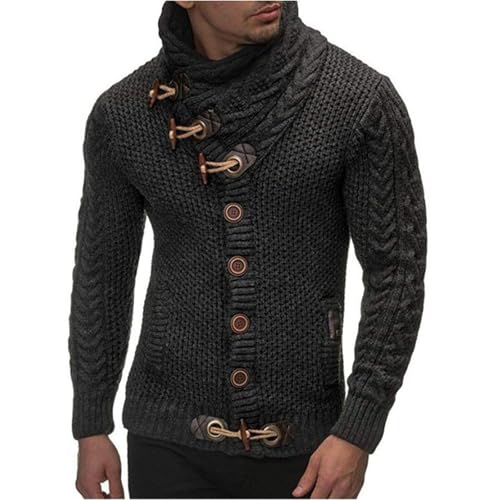 UPOI Herren Strickjacke mit Knöpfen Männer Cardigan Langarm Strickpullover Regular Fit Winterpullover Slim Winter Pulli Freizeitjacke Übergangsjacke von UPOI