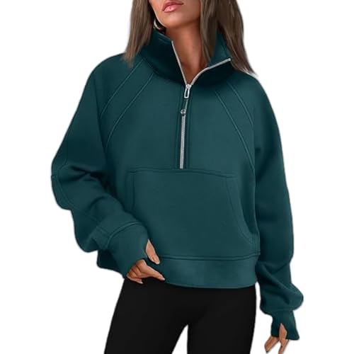 UPOI Hoodie Damen Sweatjacke Kapuzenjacke mit Fleecet-Innenfutter Basic Zip Up Hoodie Pullover Winter Damen-Oberteile von UPOI