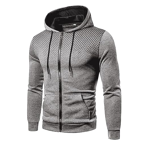 UPOI Hoodie Herren,Pullover Herren Zip up Langarm Hoodie mit Kapuze Kapuzenpullover mit Reißverschluss Sweatjacke Kordelzug Casual Sport Herbst Winter Sweatshirt Kapuzenjacke Kapuzenpulli Jacke von UPOI