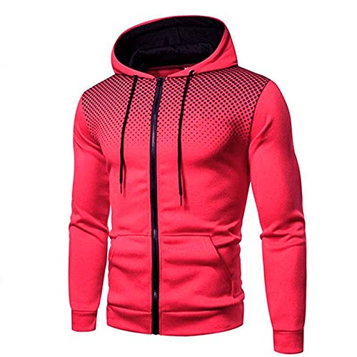 UPOI Hoodie Herren,Pullover Herren Zip up Langarm Hoodie mit Kapuze Kapuzenpullover mit Reißverschluss Sweatjacke Kordelzug Casual Sport Herbst Winter Sweatshirt Kapuzenjacke Kapuzenpulli Jacke von UPOI