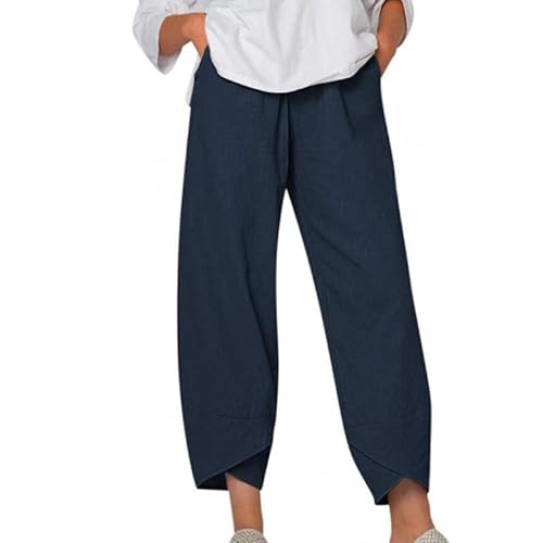 UPOI Hose Damen Leinen Sommerhose Casual Leichte Baumwolle Leinenhose Stoffhose Bequeme Luftige Freizeithose Strandhose Mit Taschen Sommer Freizeit Lang Hose UPOI Hose Damen Leinen Sommerhose Casual Leichte Baumwolle Leinenhose Stoffhose Bequeme Luftige Freizeithose Strandhose Mit Taschen Sommer Freizeit Lang Hose von UPOI