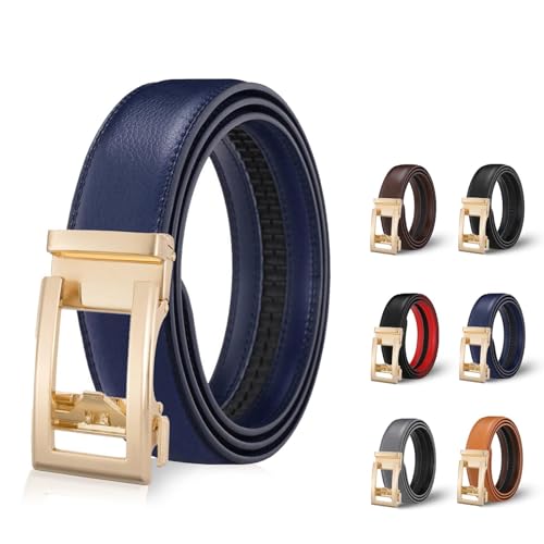 UPOI Majestic Gürtel Damen,Automatik Ledergürtel Herren Western Belt Easy-Click Damen-Gürtel Dekorativen Taillengürtel Mit Goldfarbener Schnalle Ohne Löcher Für Business Anzug Und Kleider Hosen Jeans von UPOI