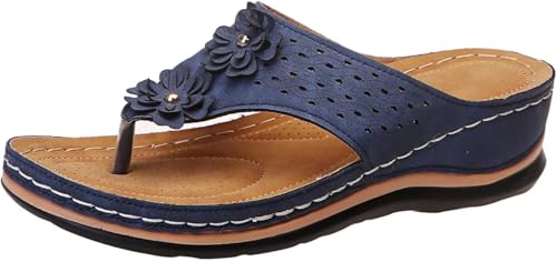 UPOI OrthopäDische Zehentrenner Sandalen Damen Flip Flops Elegant Schuhe Mit FußBett Pantoffeln Sommerschuhe Barfuss Sommer Slippers Flipflops Freizeit Strandschuhe von UPOI