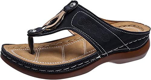 UPOI OrthopäDische Zehentrenner Sandalen Damen Flip Flops Elegant Schuhe Mit FußBett Pantoffeln Sommerschuhe Barfuss Sommer Slippers Flipflops Freizeit Strandschuhe von UPOI