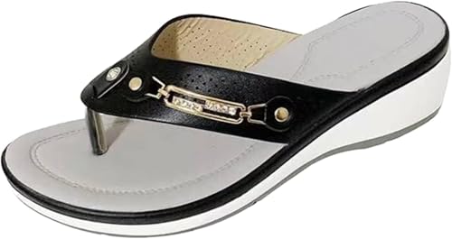 UPOI OrthopäDische Zehentrenner Sandalen Damen Flip Flops Elegant Schuhe Mit FußBett Pantoffeln Sommerschuhe Barfuss Sommer Slippers Flipflops Freizeit Strandschuhe von UPOI