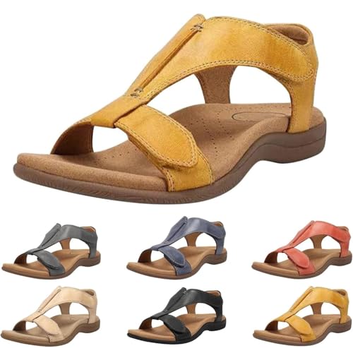 UPOI Orthopädische Sandalen Damen Orthosun Ergonomische Orthopädische Sandalen Bequeme Flache Elegant Mode Arch Support Sandal Sommer Schuhe von UPOI