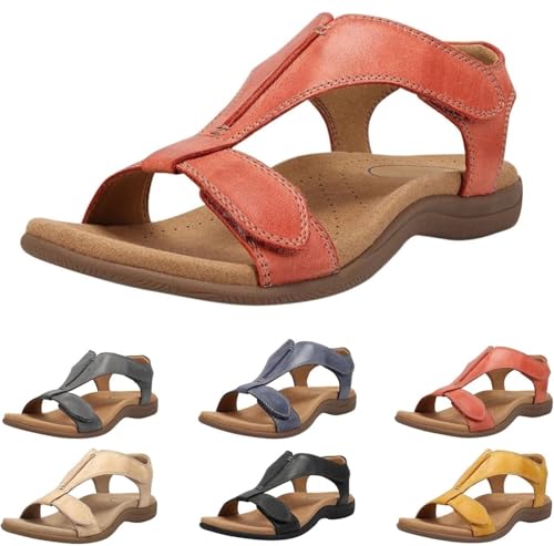 UPOI Orthopädische Sandalen Damen Orthosun Ergonomische Orthopädische Sandalen Bequeme Flache Elegant Mode Arch Support Sandal Sommer Schuhe von UPOI
