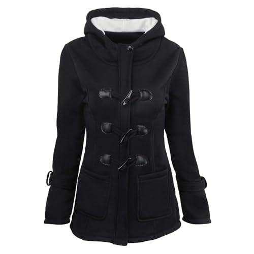 UPOI Plüsch Jacken Für Damen Mantel Dicke Parka Steppmantel mit Kapuze Leichter Pullover Kapuzenpullover Fleece Hooded Wintermantel Winter Warm Jacke Trenchcoat Winterjacke von UPOI