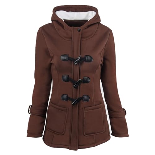 UPOI Plüsch Jacken Für Damen Mantel Dicke Parka Steppmantel mit Kapuze Leichter Pullover Kapuzenpullover Fleece Hooded Wintermantel Winter Warm Jacke Trenchcoat Winterjacke von UPOI