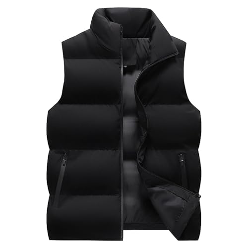 UPOI Steppweste Herren Weste mit Reißverschluss Taschen Daunenweste Leicht Warm Winter Westen Ärmellos Casual Outdoorjacke Übergangsweste Männer Jacke von UPOI