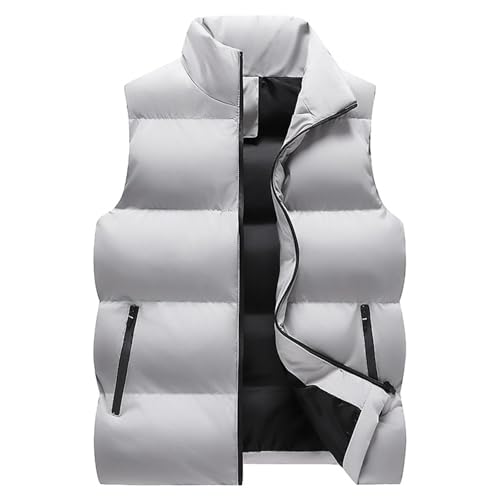 UPOI Steppweste Herren Weste mit Reißverschluss Taschen Daunenweste Leicht Warm Winter Westen Ärmellos Casual Outdoorjacke Übergangsweste Männer Jacke von UPOI