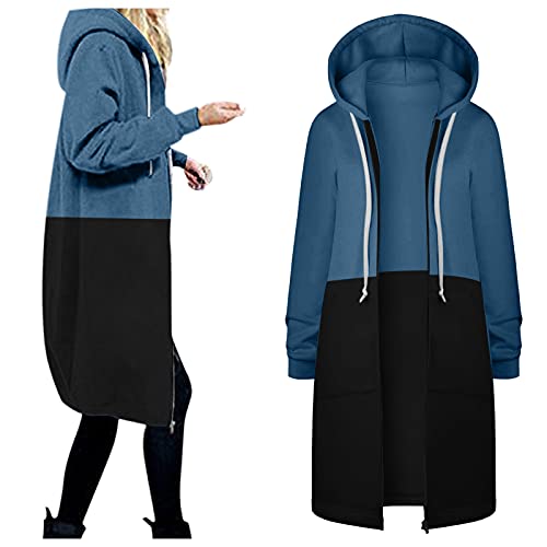 UPOI Sweatjacke Damen Mit Kapuze Damen Herbst Winter Outing Stil Frauen Warm Reißverschluss Dating Elegante Hoodies Sweatshirt Langen Mantel Jacke Tops Outwear Hoodie Outwear Kapuzenpullover von UPOI