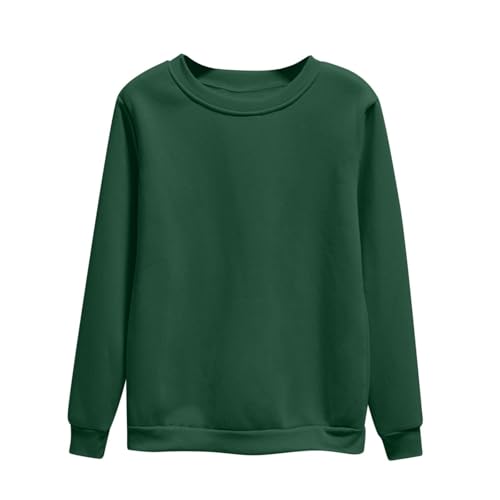 UPOI Sweatshirt Pullover Damen Elegant Basic Langarmshirt Frauen Rundhals Pulli ohne Kapuze Herbst Winter Casual Longsleeve Oberteile Langarm Bluse Tops von UPOI