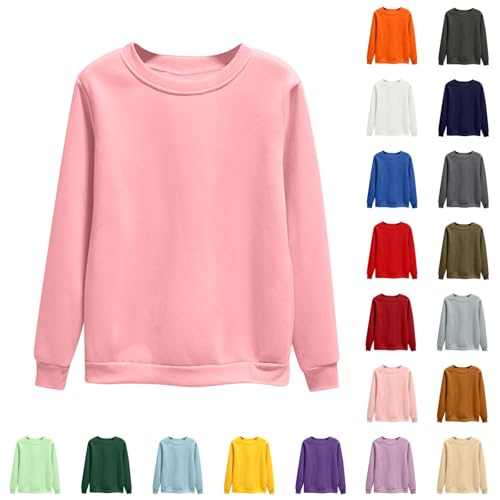 UPOI Sweatshirt Pullover Damen Elegant Basic Langarmshirt Frauen Rundhals Pulli ohne Kapuze Herbst Winter Casual Longsleeve Oberteile Langarm Bluse Tops von UPOI