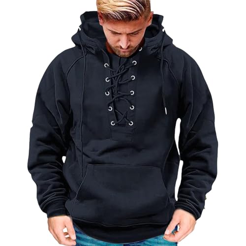 UPOI Taktischer Herren-Kapuzenpullover mit halbem Reißverschluss, Militär-Stil, mehrere Taschen, Outdoor, lässiges Farbblock-Sweatshirt, warmer Fleece-Pullover, schwerer Kampf-Kapuzenpullover für den von UPOI