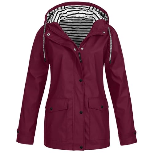 UPOI Übergangsjacke Damen Regenjacke Wasserdicht Regenmantel Windbreaker mit Kapuze Fahrradjacke Regencape Regenjacken Windjacke Wanderjacke Outdoor Jacken Radjacke Regenponcho Große Größe S - 5XL UPOI Übergangsjacke Damen Regenjacke Wasserdicht Regenmantel Windbreaker mit Kapuze Fahrradjacke Regencape Regenjacken Windjacke Wanderjacke Outdoor Jacken Radjacke Regenponcho Große Größe S - 5XL von UPOI