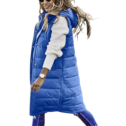 UPOI Weste Damen Lang Steppweste Winter Daunenweste Übergangsweste Winterjacke Longweste Winterweste Leichte Warm Gesteppt Casual Reißverschluss Pufferjacke mit Kapuze Outdoor Daunenmantel UPOI Weste Damen Lang Steppweste Winter Daunenweste Übergangsweste Winterjacke Longweste Winterweste Leichte Warm Gesteppt Casual Reißverschluss Pufferjacke mit Kapuze Outdoor Daunenmantel von UPOI