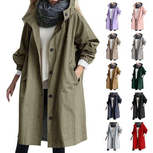 UPOI Windbreaker Women's Wind Jacket Women's Windproof Breathable Lightweight with Hood Plain Outdoor Jacket Autumn Transition Jacket von UPOI