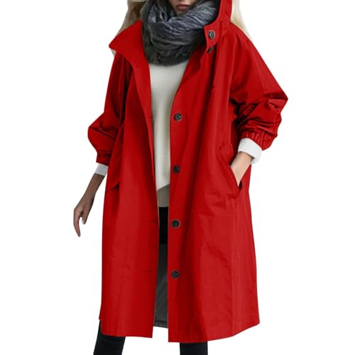 UPOI Windbreaker Women's Wind Jacket Women's Windproof Breathable Lightweight with Hood Plain Outdoor Jacket Autumn Transition Jacket von UPOI