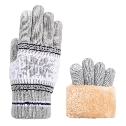 Unisex Winterhandschuhe mit Fleecefutter Handschuhe Damen Herren Winter Touchscreen Warme Thermo Strickhandschuhe Thermohandschuhe Männer und Frauen Wollhandschuhe Outdoor Winter von UPOI